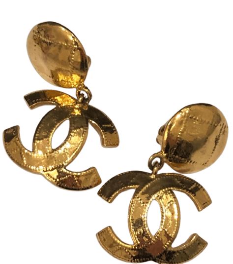 chanel earrings metallic|chanel symbol earrings.